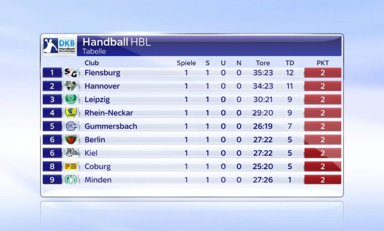 Handball Bundesliga Tabelle