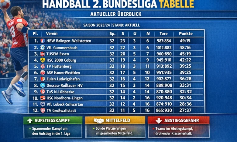 Handball 2. Bundesliga Tabelle