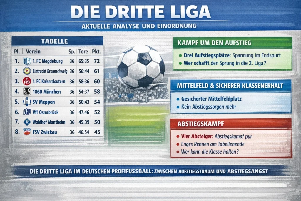 Liga Tabelle – Aktuelle Analyse Bedeutung und Einordnung der dritten Liga Liga Tabelle